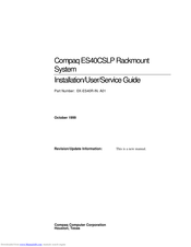 Compaq ES40CSLP Installation, User & Service Manual