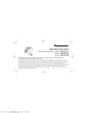 Panasonic WH-R13C Operating Instructions Manual