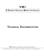 Wheatstone E-Series Technical Documentation Manual