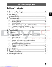 Odys X25 User Manual