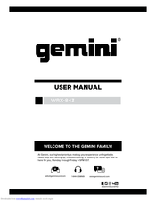 Gemini WRX-843 Series User Manual