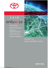 Toyota ENTUNE 3.0 Quick Reference Manual