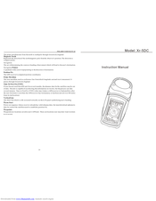 Polaris Xr-5DC Instruction Manual