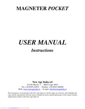 New Age MAGNETER POCKET User Manual