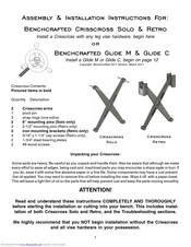 Benchcrafted Glide C Assembly And Installation Instructions Manual