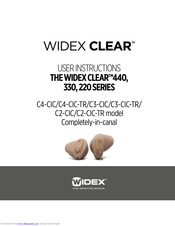 Widex CLEAR C3-CIC-TR User Instructions