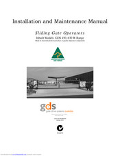 GDS GDS 630 W Installation And Maintenance Manual