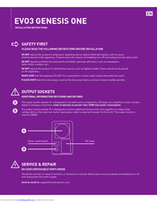 Isotek EVO3 GENESIS ONE Installation Instructions Manual