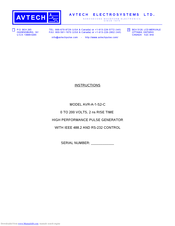 Avtech AVR-A-1-S2-C Instructions Manual