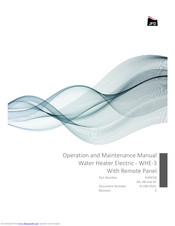 JFD WHE - 3 Operation And Maintenance Manual