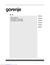 Gorenje BG6xF User Manual
