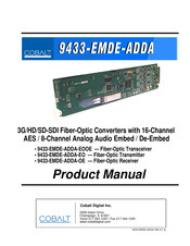 Cobalt Digital Inc 9433-EMDE-ADDA-EOOE Product Manual
