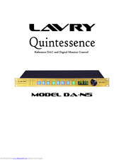 Lavry Quintessence DA-N5 Owner's Manual