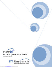 WebDT SA1000 Quick Start Manual