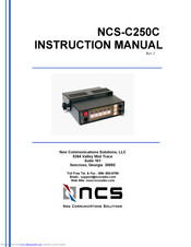 NCS NCS-C250C Instruction Manual