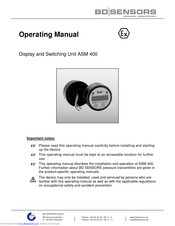 BD ASM 400 Operating Manual