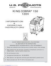 U.s. Products KING COBRA 150 Information & Operating Instructions