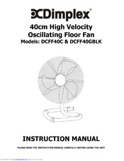 Dimplex DCFF40GBLK Instruction Manual