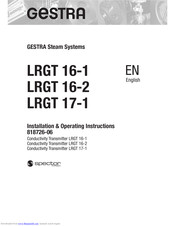 Gestra LRGT 16-1 Installation & Operating Instructions Manual