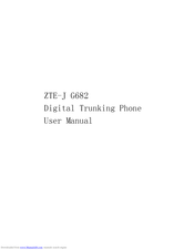 ZTE-J G682 User Manual