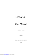 NEC N630 User Manual