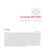 Fortinet AP1000 Installation Manual