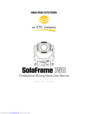 High End Systems SolarFrame 750 User Manual