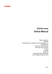 Canon TS5100 series Online Manual