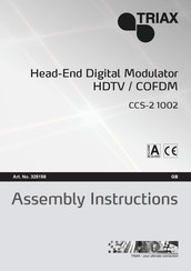 Triax CCS-2 1002 Assembly Instructions Manual