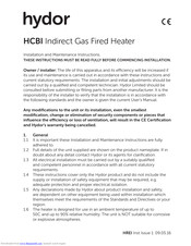 Hydor HCBI76 Installation And Maintenance Instructions Manual