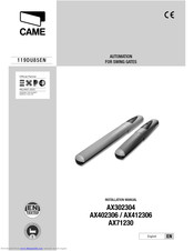 CAME AX71230 Installation Manual