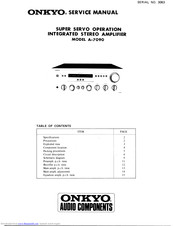 Onkyo A-7090 Service Manual