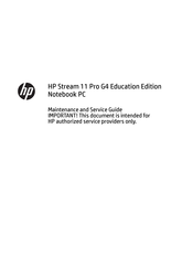 HP Stream 11 Pro G4 EE Maintenance And Service Manual