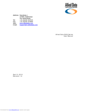 Allied Data E200 series User Manual