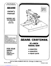 Sears 113.234700 Owner's Manual