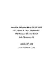 Planet IGS-604HPT-M12 Quick Installation Manual
