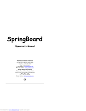 Prentke Romich Company SpringBoard Operator's Manual
