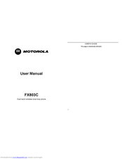 Motorola FX803C User Manual