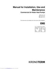 Kronoterm WPL-45-K1 HT Manual For Installation, Use And Maintenance