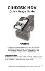 Shining Technology FW1256H-120 Quick User Manual