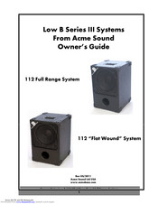 ACME sound 112 Full Range System Owner's Manual