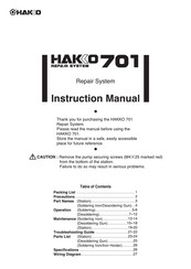 Hakko Electronics 701 Instruction Manual