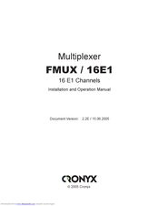 Cronyx FMUX/16E1 Installation And Operation Manual