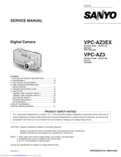 Sanyo VPC-AZ3EX Service Manual