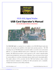 Midnight Design Solutions NUE-USB Card Operator's Manual