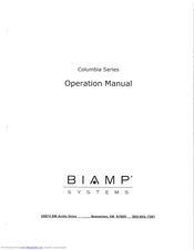 Biamp columbia 24+/488 Operation Manual