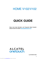 Alcatel Home V102 Quick Manual
