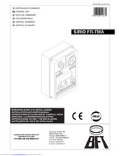 BFT SIRIO FR-TMA Installation And User Manual
