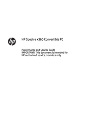 HP Spectre 15t-bl100 x360 Maintenance And Service Manual