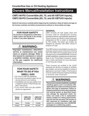 Nordyne CMF2 80-PG Convertible Owner's Manual And Installation Instructions